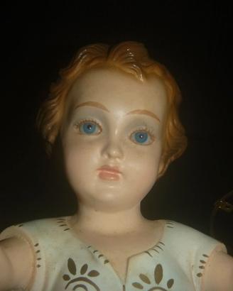 Bambinello Presepe Napoletano Occhi Cristallo 