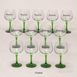 13 calici Tanqueray gin tonic con stelo verde