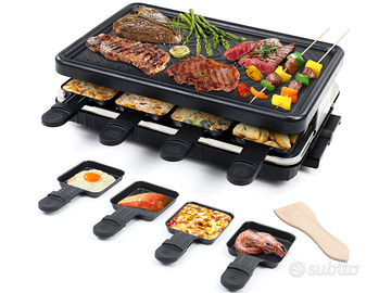 Raclette Grill per 8 Persone Piastra Griglia