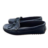 Mocassini donna in vera pelle blu navy – stile dri