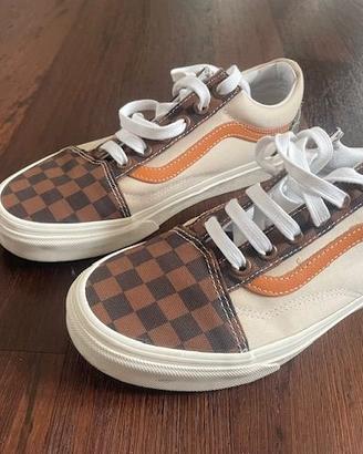 scarpe Vans di pelle e tessuto
