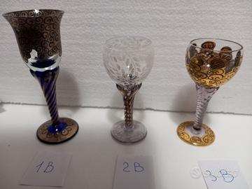 Murano vetro Bicchierini in vetro di Murano dipint