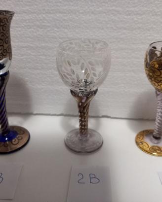 Murano vetro Bicchierini in vetro di Murano dipint