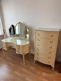 Set toeletta e cassettiera Luigi XV vintage