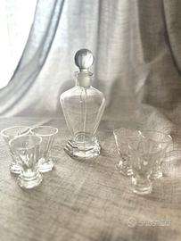 Set Rosolio in cristallo