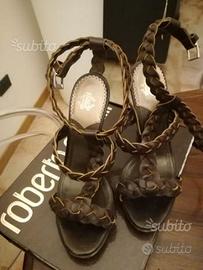 Scarpe 12 cm roberto cavalli cuoio