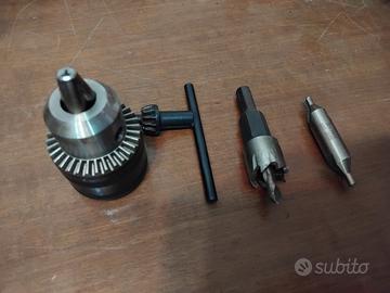 mandrino punte cavo acciaio 3mm e morsetti.