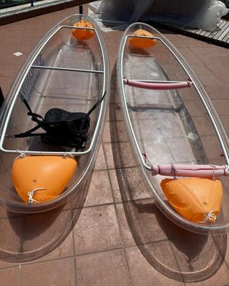 canoa trasparente kajak trasparente 