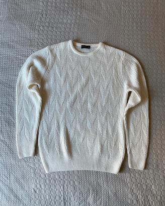 Maglione uomo Calliope panna lavorato – Taglia M