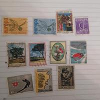 11 francobolli italiani usati 1965/66