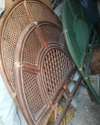 LETTO TESTIERA  RATTAN E PAGLIA DI VIENNA 