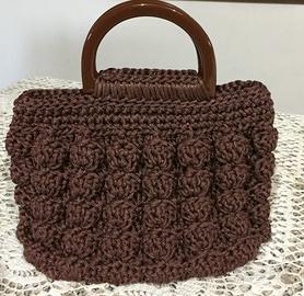 Borsa in cordino marrone 