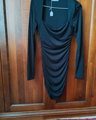 vestito tubino blu