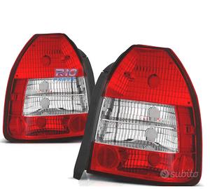 FANALI PER HONDA CIVIC 95-01 3P ROSSO CRISTALLO