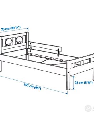 Lettino Ikea Kritter usato e materasso