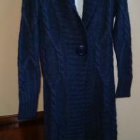 maxi cardigan blu scuro