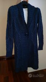 maxi cardigan blu scuro