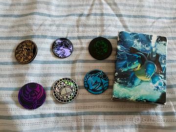 lotto monete Pokemon + porta carte blastoise