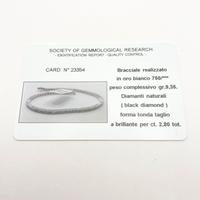 tennis oro 18KT con diamanti neri ct 2.80 totali