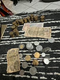 Lotto monete e banconote miste – Lire, Euro e valu