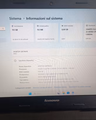 PC Computer Portatile Levono B50-80 Intel I3
