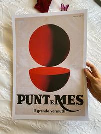 Poster stampa punt e mes quadro vintage Campari