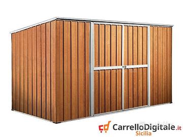 Casetta giardino in Acciaio 345x186 fin legno