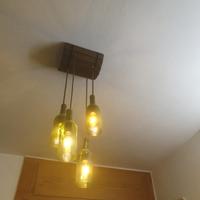 lampadario artigianale botte di legno 