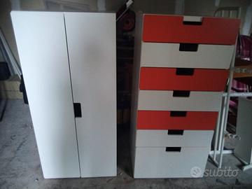 armadio e cassettiera ikea smastad