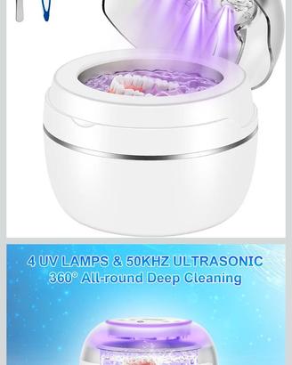 Pulitore Ultrasuoni 50000Hz  con Lampada UV, 250ml