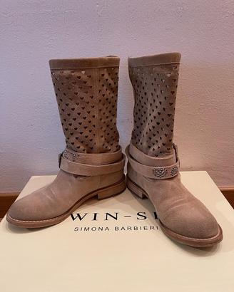 Stivali Twin Set camoscio chiaro n° 36