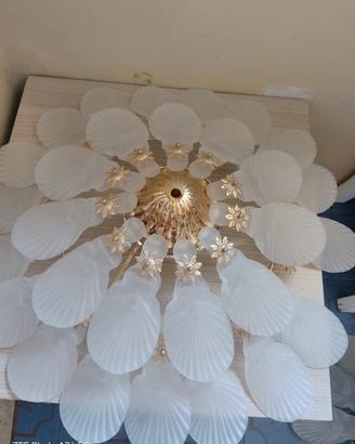 lampadario in vetro di Murano vintage 