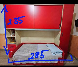 Regalasi letto con armadio stanzetta bimba