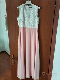 Abito da cerimonia rosa e bianco