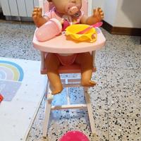 Bambola baby born +  chi chi love+ seggiolino 