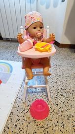 Bambola baby born +  chi chi love+ seggiolino 