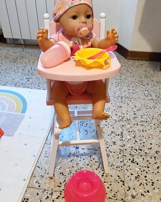 Bambola baby born + seggiolino 