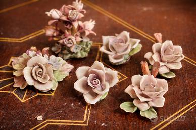 Lotto 6 bomboniere ceramica capodimonte vintage