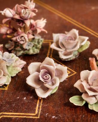 Lotto 6 bomboniere ceramica capodimonte vintage