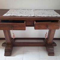 Mobile ingresso in legno massello con cassetti