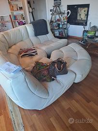 Divano in pelle silhouette chateau d'ax