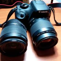 Fotocamera digitale Canon EOS 1200d con obiettivi