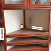 vetrinetta ad angolo porta tv con ruote