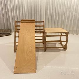 Triangolo Pikler con rampa + Cubo di Pikler