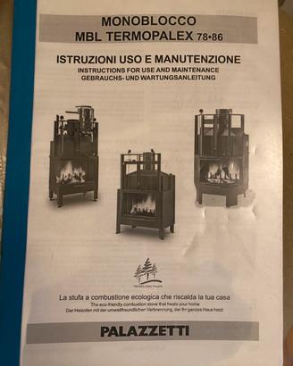 Inserto camino centralizzato a legna