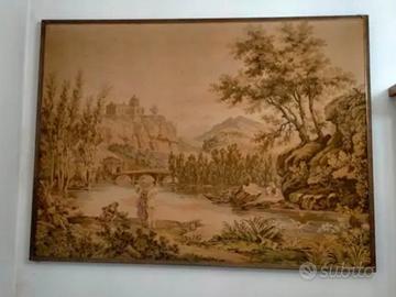 Arazzo Vintage in stile Aubusson, Francia