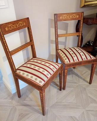 Sedie intarsiate