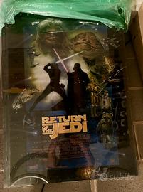 Poster 90x60 star wars episodi 4 5 e 6 con vetro