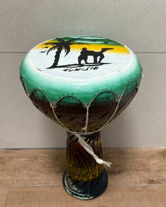 Tamburo Darbuka decorato a mano - Souvenir Tunisia