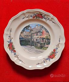 Porcellana piatto Obernai Faïenceries Sarreguemine